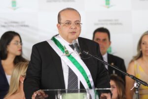 Cerimônia de posse em 2019: assim como naquele ano, governador Ibaneis Rocha, agora reeleito, usará novamente a faixa 