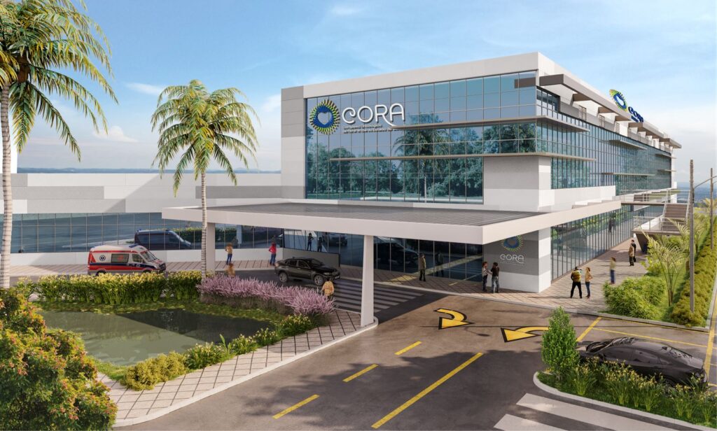 Complexo Oncológico de Referência de Goiás – CORA terá 44 mil metros de área construída. Unidade fica às margens da BR-153, em Goiânia (Foto: Hegon Corrêa e Júnior Guimarães)
