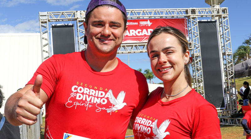 O prefeito de Luziânia, Diego Sorgatto e a primeira dama Helena Coelho: apoio ao esporte