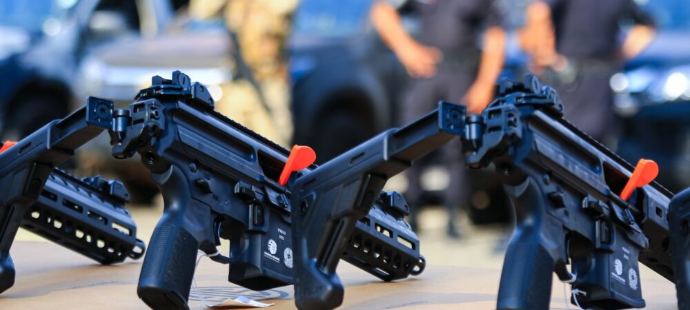 De fabricação alemã, as armas serão utilizadas durante patrulhamento e operações de segurança, reforçando a capacidade de enfrentamento ao crime no estado (Fotos:Fotos: Wesley Costa)