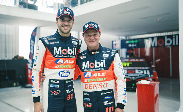 Dudu e Rubinho Barrichello renovam parceria com a equipe Mobil™ ALE Full Time Sports para a temporada 2024 da Stock Car Divulgação