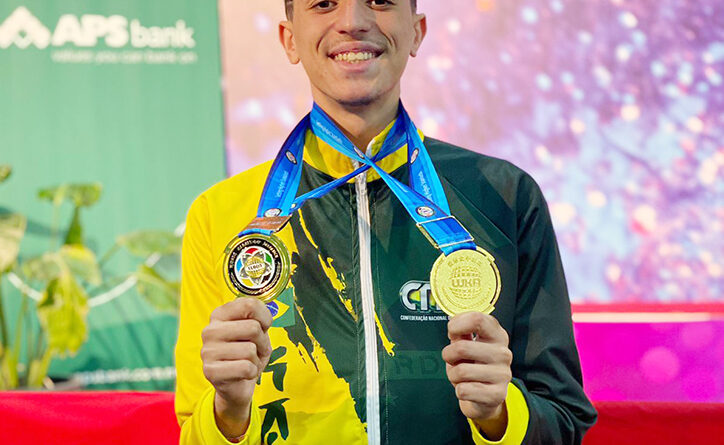 De Valparaíso, Lucas Enrique Carvalho Noleto com apenas 20 anos de idade, já acumula mais de dez títulos em competições de karatê.