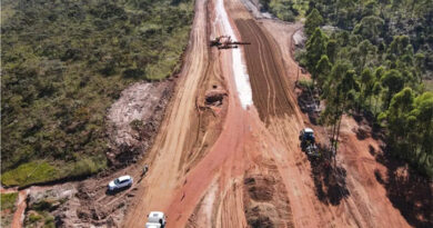 Pavimentação de trecho da GO-309 avança e vai reduzir o trajeto entre Cristalina e Unaí (MG) (Foto: Goinfra)