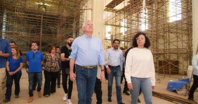 Caiado visita obras de restauro da Catedral de Sant’ana, considerada a “Igreja Mãe” na cidade de Goiás (Foto: Romullo Carvalho e Hegon Corrêa)