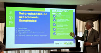 Ronaldo Caiado apresenta na FGV números e dados que apontam os caminhos seguidos para colocar Goiás em destaque no cenário nacional (Fotos: Secom-GO)