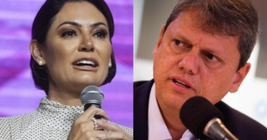 MICHELLE BOLSONARO E TARCÍSIO DE FREITAS (FOTO: REPRODUÇÃO)