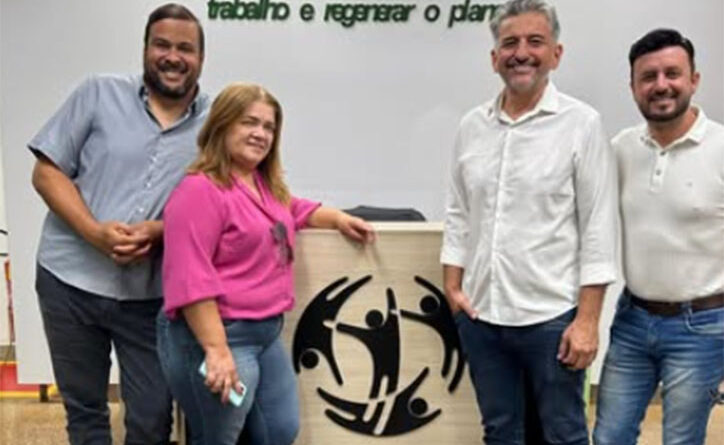 Secretários Maria Rita, Afrânio Pimentel e o diretor de Comunicação Jhean Lima visitam ONG Programando o Futuro