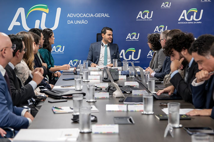 O ministro Jorge Messias (AGU) durante audiência com os integrantes da comissão da OEA. Foto: Foto: Emanuelle Sena/ AscomAGU