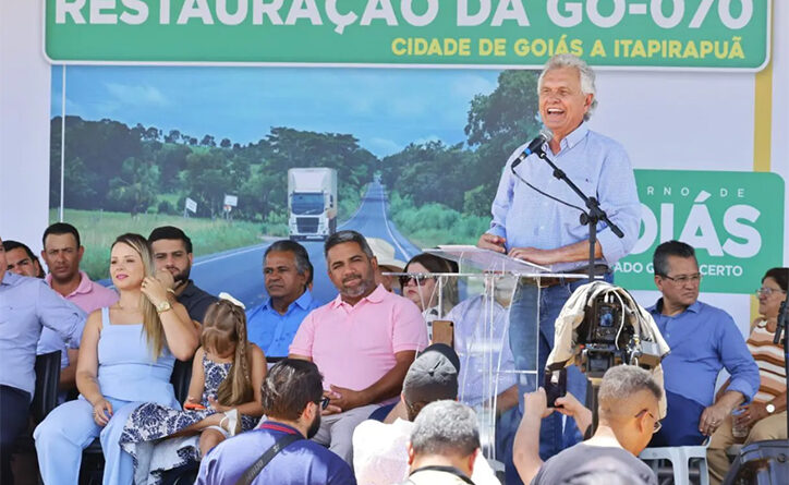 Ronaldo Caiado entrega restauração da GO-070 (Foto: André Saddi)