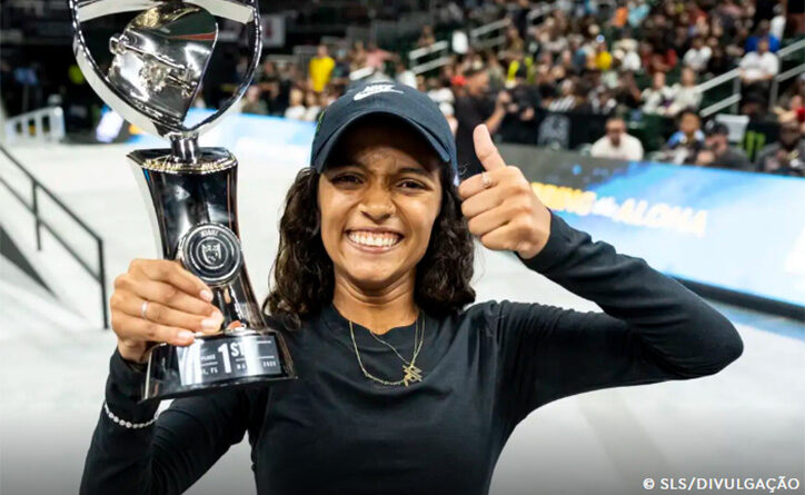 Rayssa somou 32,1 pontos, deixando para trás, no pódio, a australiana Chloe Covell e a japonesa Coco Yoshizawa.
