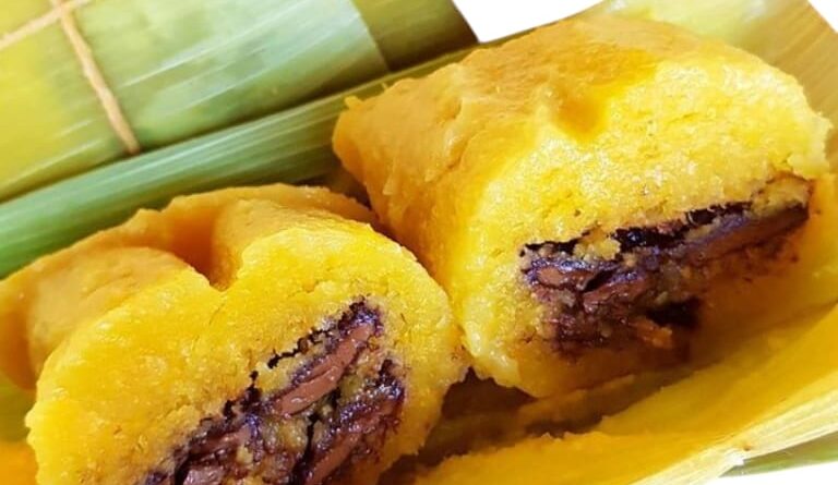 Pamonha doce recheada com chocolate ao leite, meio amargo e branco é inovação do Entorno no Chocolat Festival em Brasília. (Foto: Divulgação Pamonharia Toque de Milho).