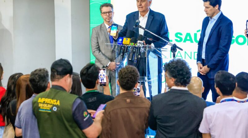 Governador Ronaldo Caiado lançou nesta quinta-feira (10/07) o Canal Saúde Goiás (Foto: Wesley Costa)