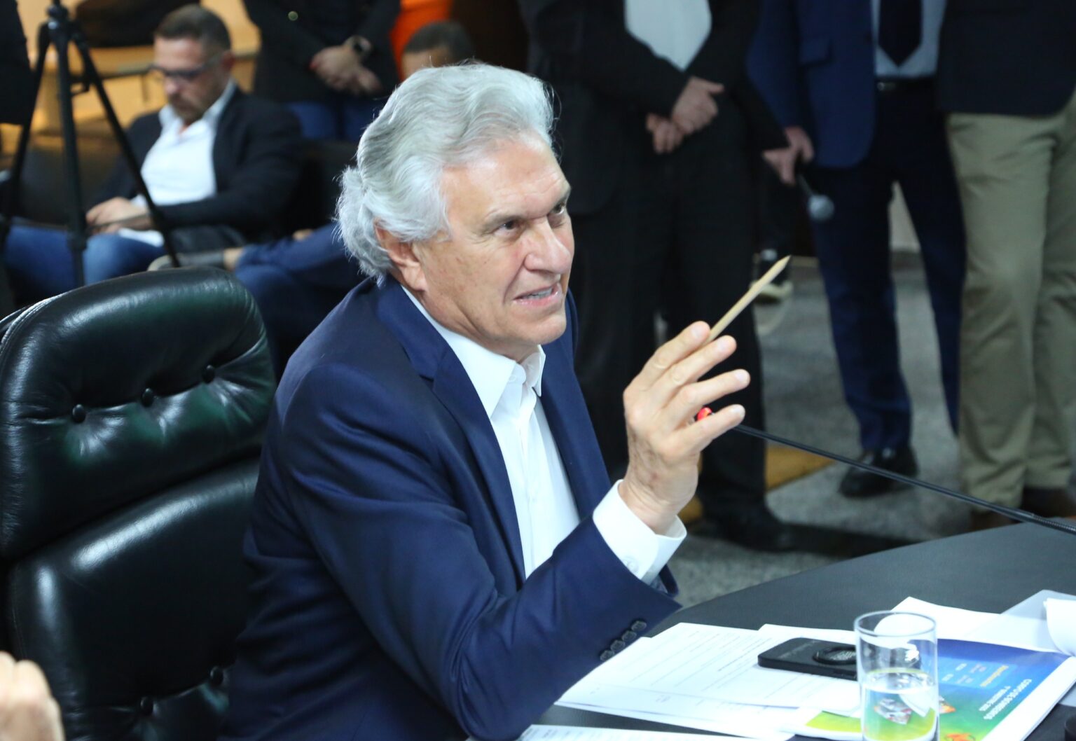 “É Goiás derrubando a criminalidade com a presença de todas as áreas de segurança”, comemorou o governador ao comentar os dados (Foto: Adalberto Ruchelle)