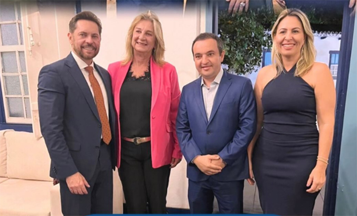 Presidente da Alego, Bruno Peixoto, deputada Dra Zeli, secretário do Entorno, Pábio Mossoró e secretária de Assistência Social de Valparaíso, Josélia Leão