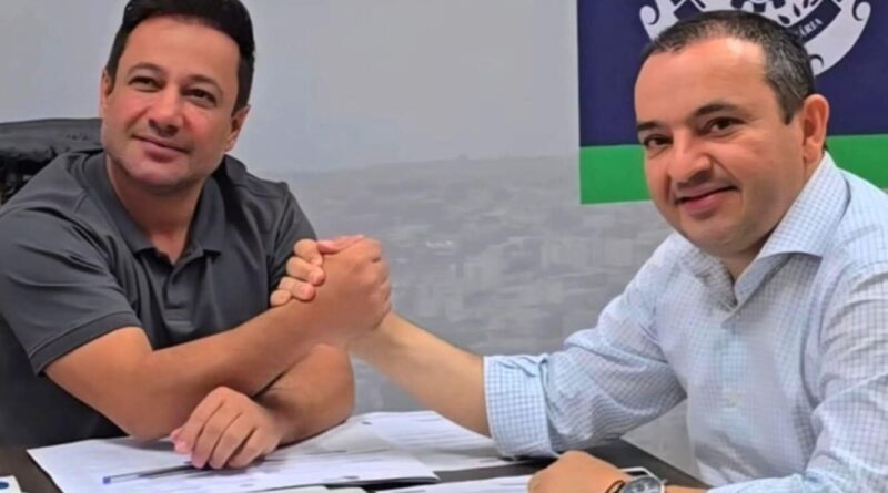 Secretário do Entorno do DF, Pábio Mossoró e o prefeito em exercício de Luziânia, Télio Rodrigues