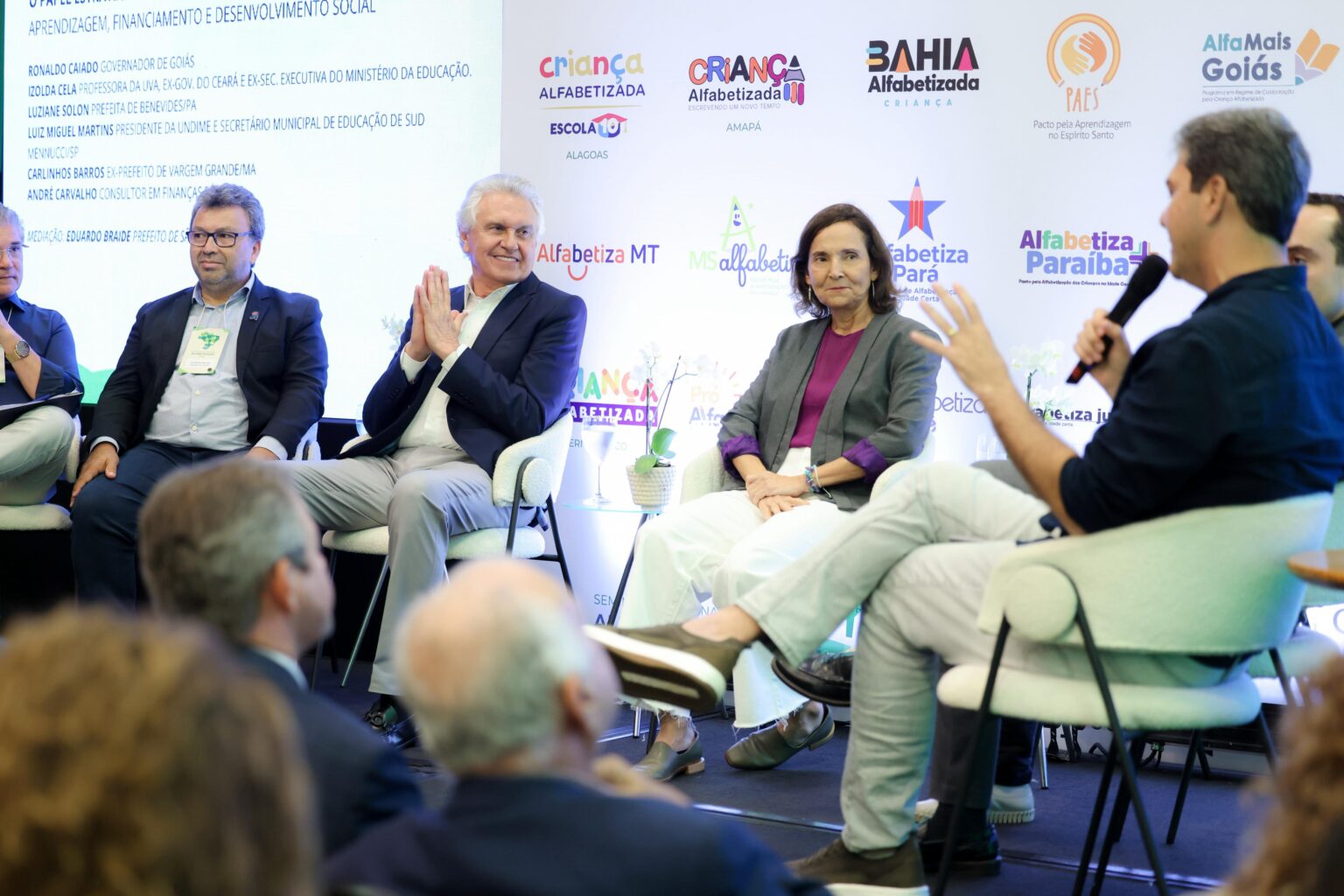 Líder goiano enfatizou recuperação da aprendizagem, fator que consolida compromisso com setor ao longo dos últimos seis anos, aliada à valorização dos profissionais da área (Fotos: Júnior Guimarães)