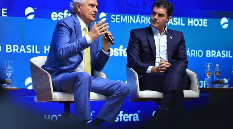 Caiado enfatizou papel da Inteligência Artificial para aumentar competitividade e citou Política Estadual de Fomento à área, pioneira no Brasil, além do programa Epicentro da Inteligência Artificial, lançado recentemente (Foto: André Saddi)