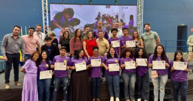 Cerimônia de certificação dos alunos que concluíram os cursos do Qualifica Goiás.