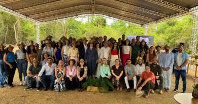 Lançamento oficial do projeto Saúde e Natureza contou com equipes da SES, da Semad e diversas autoridades (Foto: Semad)