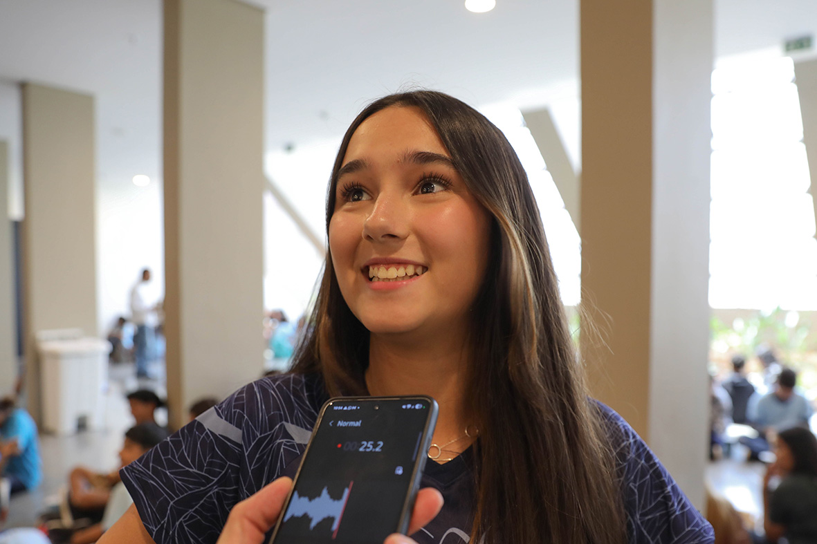 Para Sofia Costa Araújo, do segundo ano do ensino médio do Centro Educacional do Lago Sul, este foi o primeiro contato com uma orquestra sinfônica