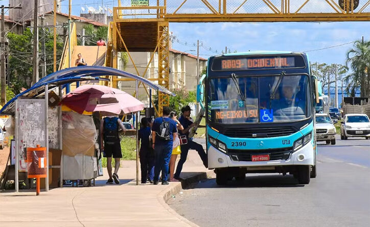 Ônibus do transporte coletivo na região do Entorno do DF — Foto: Secom Governo de Goiás/Divulgação