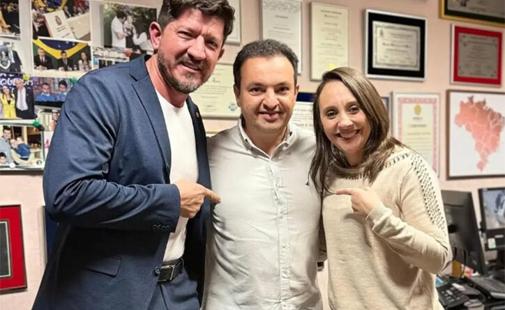 Glaustin da Fokus, Pábio Mossoró e Renata Abreu: a caminho do Podemos | Foto: Divulgação do Podemos