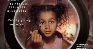 Imagem de criança produzida para a campanha publicitária (Foto: Secom)