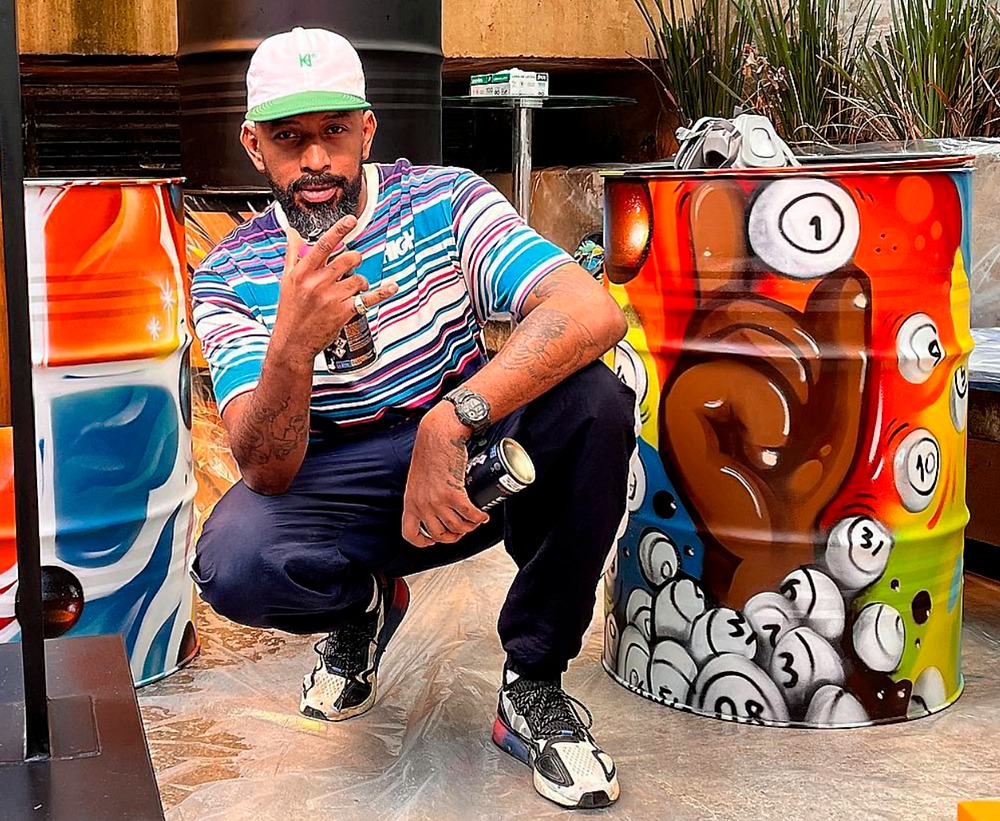 Nos dias 24, 25 e 26 de outubro, o público tem a oportunidade de aprender com Odrus exploração de técnicas de grafite | Foto: Divulgação