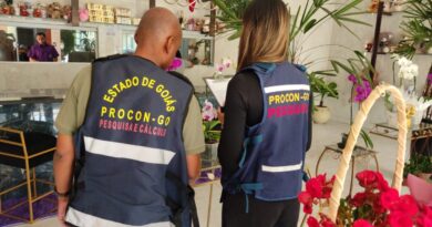 Maior variação encontrada por fiscais do Procon Goiás foi no buquê com uma dúzia de rosas brancas, que está sendo vendido de R$ 17,40 a R$ 120 nas floriculturas de Goiânia (Fotos: Procon-GO)