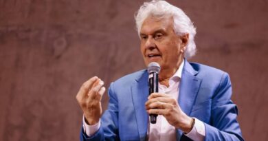 Governador Ronaldo Caiado durante evento sobre segurança pública, promovido pela Fundação Getúlio Vargas (FGV), no Rio de Janeiro (Fotos: Hegon Corrêa)