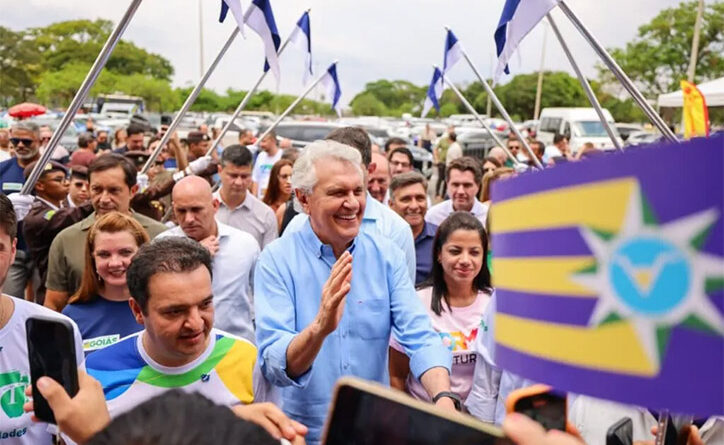 Governador Ronalso Caiado e vice Daniel Vilela prestigiam o evento que tem como anfitrião o secretário do Entorno do DF, Pábio Mossoró