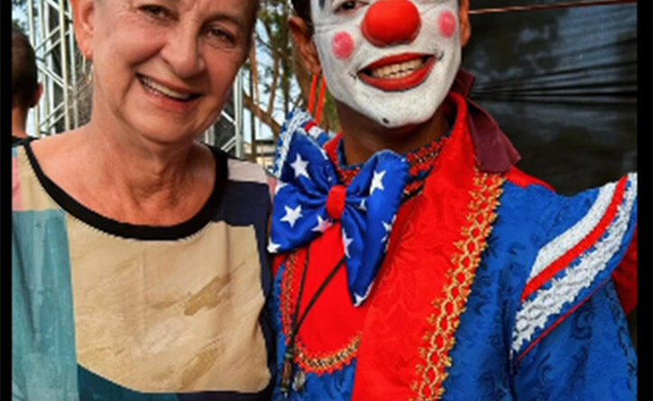 Deputada Dra Zeli e o palhaço Gasparito