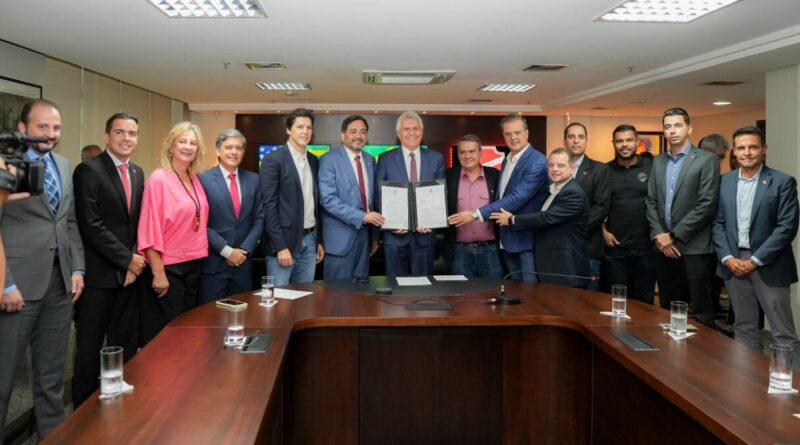 Governador Ronaldo Caiado autoriza regularização de área, no Setor Jaó, para o Vila Nova, onde já funciona o Centro de Treinamento (CT) do clube (Foto: Junior Guimarães)