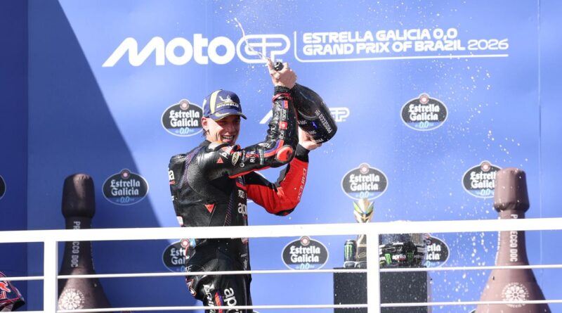 Vencedor da principal categoria e atual líder da MotoGP, o italiano Marco Bezzecchi afirmou em entrevista após a corrida que a “organização fez um trabalho maravilhoso” (Foto: Cristiano Borges e Hegon Correia)