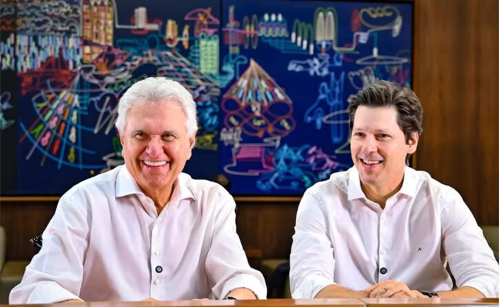 Ronaldo Caiado e Daniel Vilela: articulando um grande lançamento em Jaraguá | Foto: Secom de Goiás