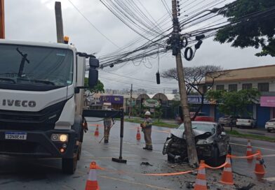 Motoristas de Goiás derrubaram nove postes por dia no primeiro trimestre de 2026