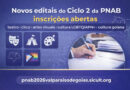 Novos Editais do Ciclo 2 da PNAB estão com inscrições abertas