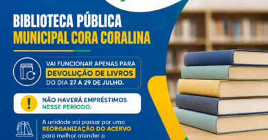 Biblioteca Pública Cora Coralina terá atendimento temporário restrito para reorganização do acervo