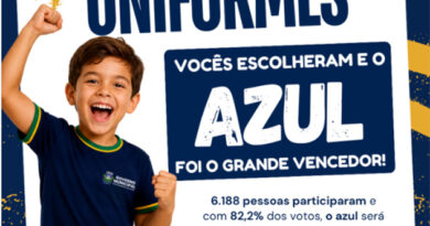 Comunidade escolhe azul como nova cor do uniforme da Rede Municipal de Ensino