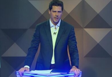 Governador e candidato à reeleição Daniel Vilela durante debate na TV Anhanguera: “Goiás hoje tem um governo que tem credibilidade” // Fotos: Divulgação