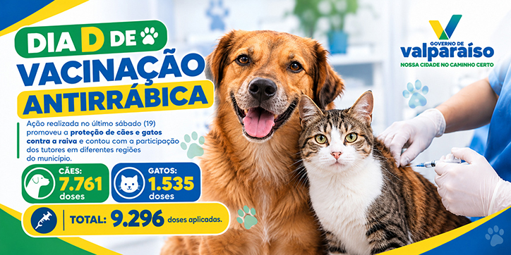 DIA D de Vacinação Antirrábica movimenta Unidades de Saúde de Valparaíso
