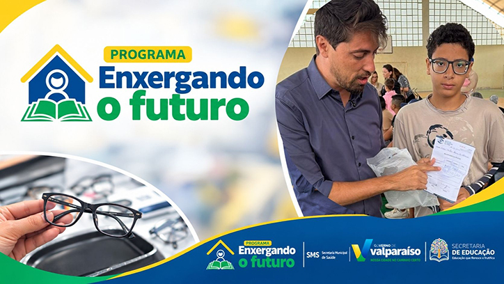 Estudante com quase 10 graus em cada olho recebe novos óculos pelo Poojeto ENXERGANDO O FUTURO