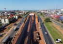 Obras do Viaduto de Valparaíso entram na fase de pavimentação asfáltica