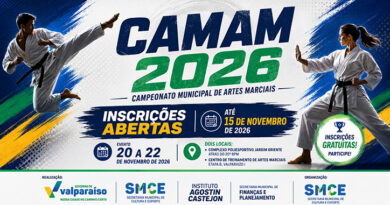 Inscrições abertar para o Campeonato Municipaç de Artes Marciais  (CAMAM) 2026