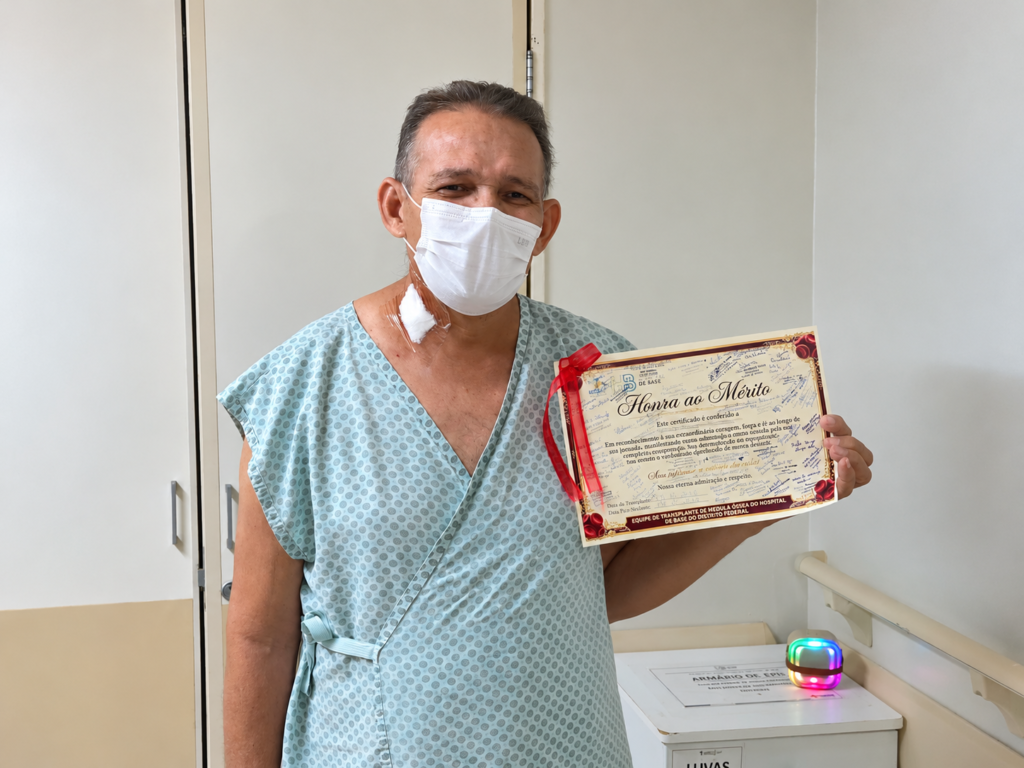 Medo de morrer e deixar os filhos marcou o início da jornada de Carlos França Pereira, 54 anos, quando recebeu o diagnóstico em novembro do ano passado: "Pensei que era uma sentença de morte, que não tinha mais jeito" | Fotos: Divulgação/IgesDF