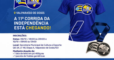 Inscrições para a 11ª CORRIDA DA INDEPENDÊNCIA começam nesta sexta-feira